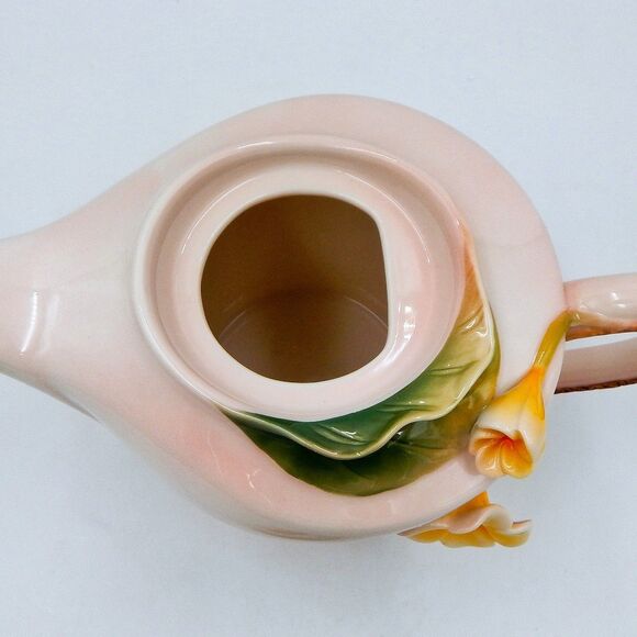 Pier 1 Imports Ladybug Daydreams Teapot 3D Lady Bug Pink Hand Painted Porcelain - Picture 7 of 10